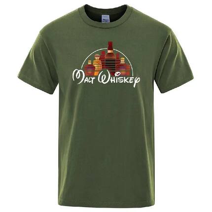 Summer Men T-shirt Cotton Blend Funny Malt Whiskey Print Sum