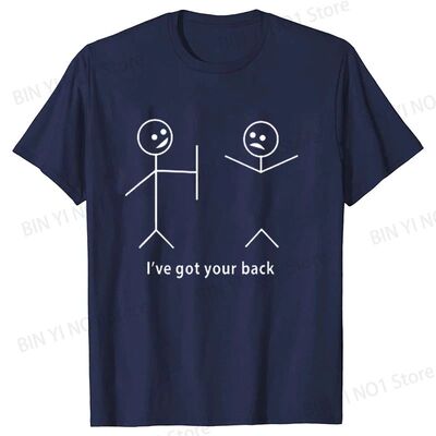 Cartoon Graphic I Got Your Back Funny Printed Friendship Sar