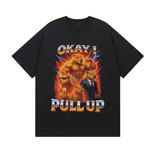 Funny Okay I Pull Up Capybara Meme T-shirts Men Women Fashio