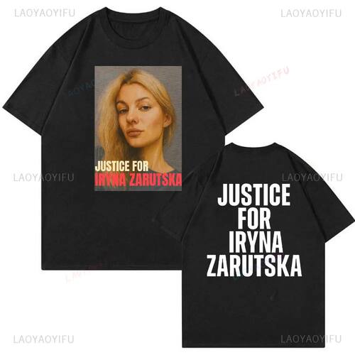 Justice for Iryna Zarutska COTTON T-shirt Protest Sublimatio