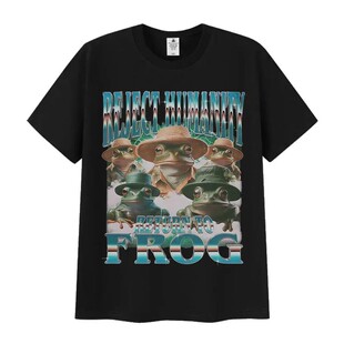 Reject Humanity Return To Funny Frog Meme Graphic T Shirts M