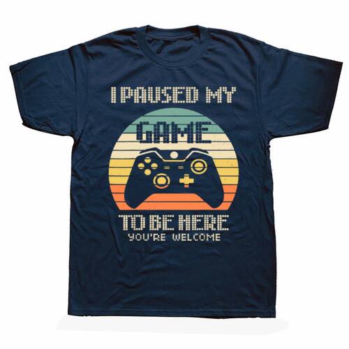 I Paused My Game To Be Here Vintage Funny T Shirt Gamer Gami