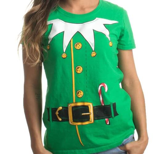Holiday Costume Tee Cotton Shirt Tops Christmas T-Shirt Elf