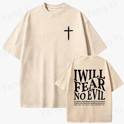 Men's  Fashion Funny Christianity Letter Print T Shirt I Wil
