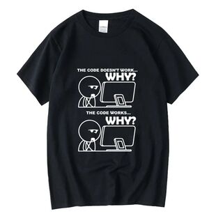Men's T-shirt Cotton Blend Funny Programmer Print Summer Loo