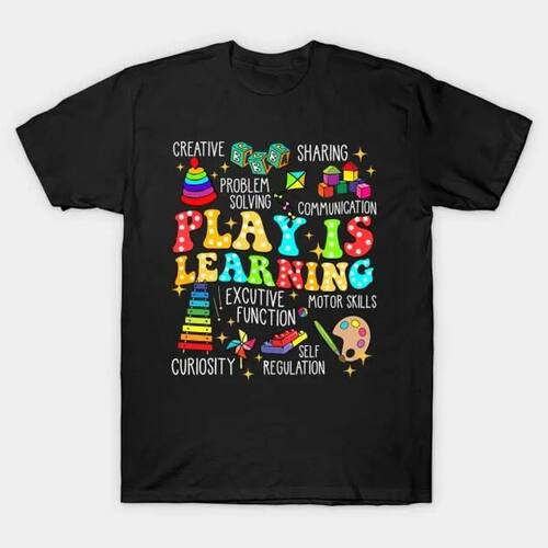 Retro Play Is Learning Kindergarten Teacher Daycare T Shirt