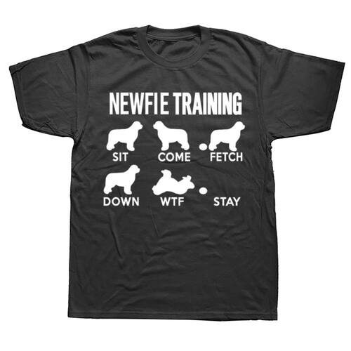 Funny Newfie Training Newfoundland Dog Tricks T-shirts Men