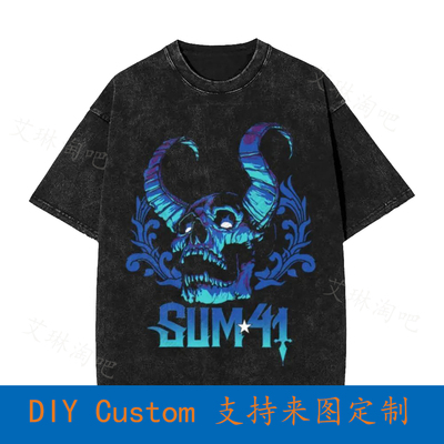 Sum 41 Blue Demon Tour Dates Band Vintage Oversized T-Shirt