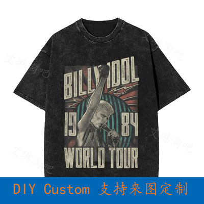 Billy Idol 1984 Punk Rock Singer On The Mic World Tour Overs