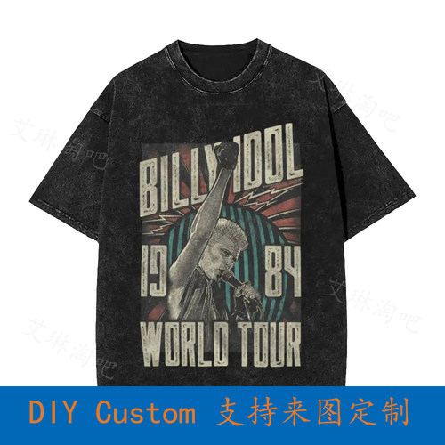Billy Idol 1984 Punk Rock Singer On The Mic World Tour Overs