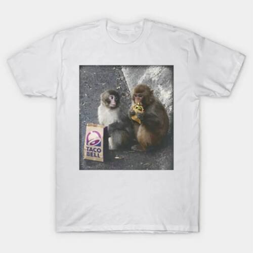 Fast Food Feast Chimps Crossing Road T-shirt For Men Women 1