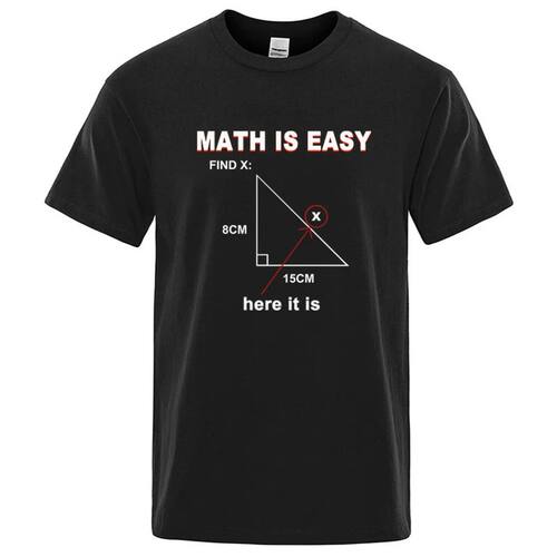 Men's High Quality T-shirt Cotton Blend Casual Funny Math Pr