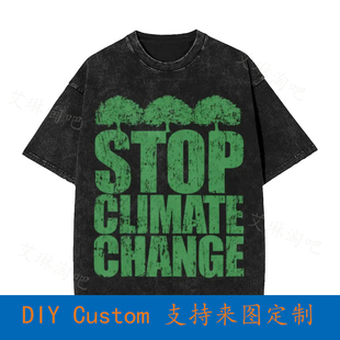 S Climate Change Vintage Oversized T-Shirt P5G5