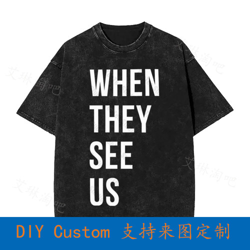 When They See Us-Central Park 5 Vintage Oversized T-Shirt YM