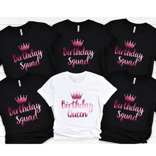 Birthday Squad T Shirts for Women Clothes Birthday Party Shi