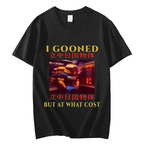 I Gooned But At What Cost Funny Meme T-shirt Y2k Vintage Clo