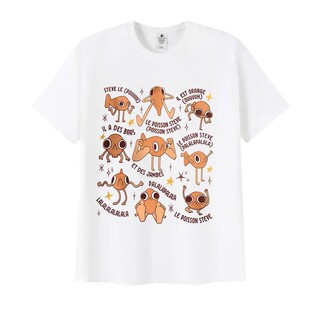 Le Poisson Steve Funny Fish Meme T Shirts Men Women O-Neck F