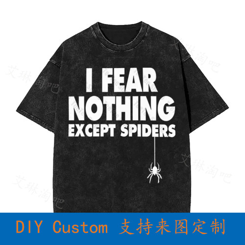 I Fear Nothing Except Spiders Vintage Oversized T-Shirt VRFF