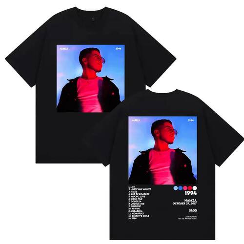 Rapper HAMZA 1994 Tour New Album Merch T Shirts Men's Clothi