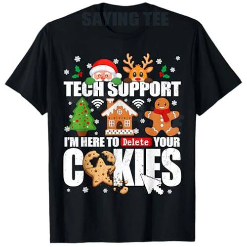 Tech Support Delete Your Cookies Men Ugly Christmas IT Nerd