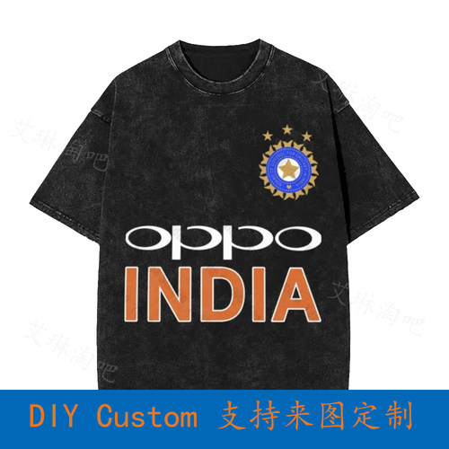 Cricket India Jersey Style Virat 18 Vintage Oversized T-Shir