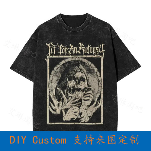 Fit For An Autopsy 'Skull' Vintage Oversized T-Shirt 3EX1