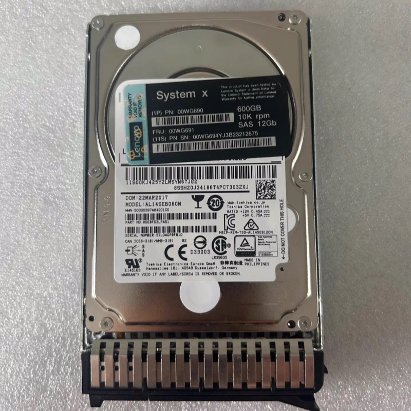 联想 IBM 硬盘 00YK014 600GB SAS 2.5 12G 10K 00WG690 00WG691