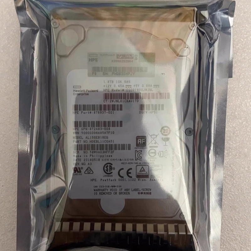 HP 872481-B21 872738-001 1.8T 10K DS SAS 2.5 Gen10服务器硬盘