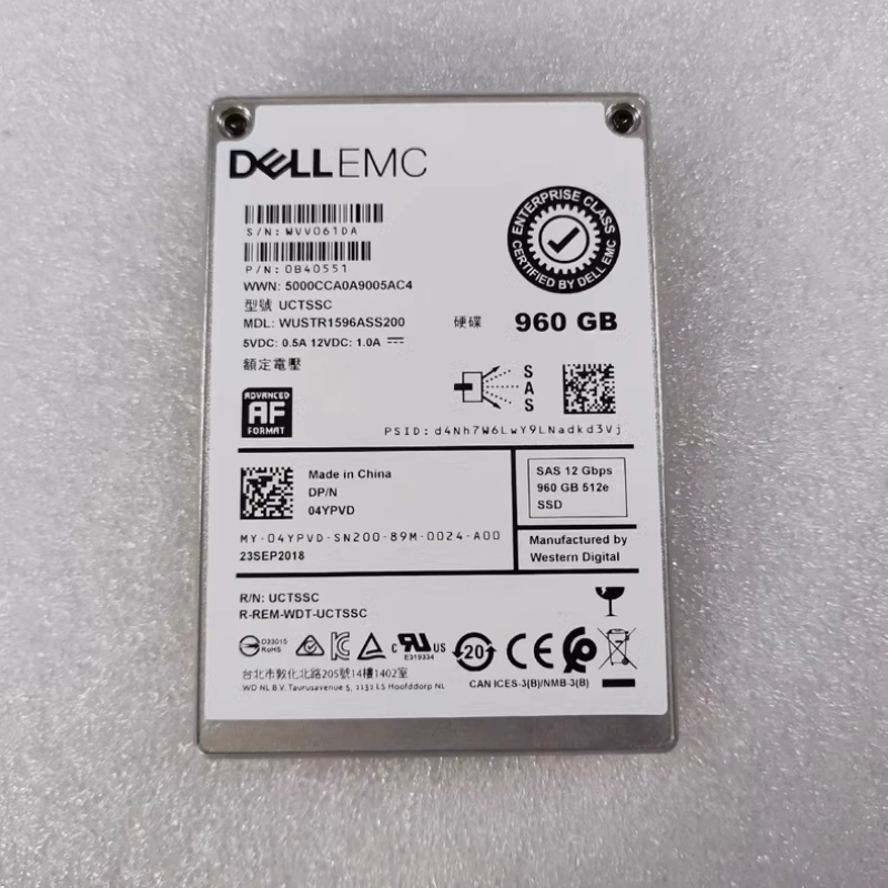 Dell/戴尔960G SAS SSD 12Gb 04YPVD读取密集型WUSTR1596ASSS200