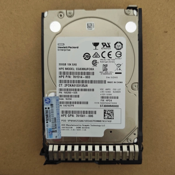 HP 785067-B21 785410-001 300G SAS 10K 12G 2.5寸 G9服务器硬盘