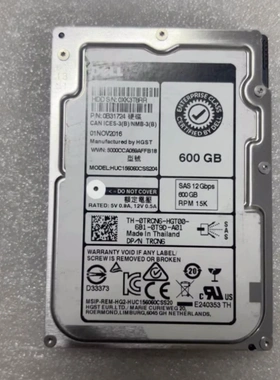 DELL HUC156060CSS204 0TRCN6 TRCN6 600G 12Gb 15K 2.5 SAS 硬盘