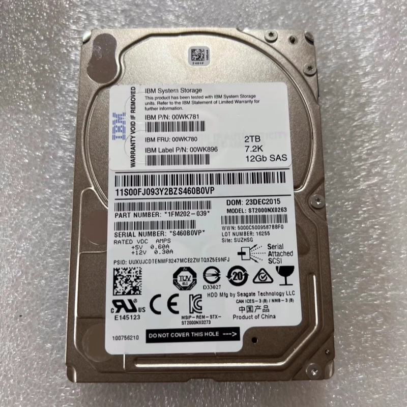 IBMV7000Gen2硬盘00WK78000