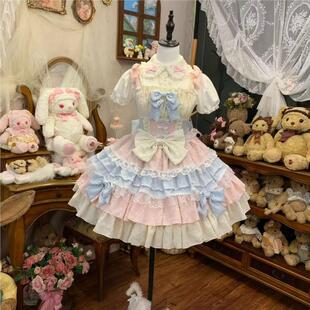YoYo酱原创设计Lolita洋装doll感jsk吊带连衣裙夏季