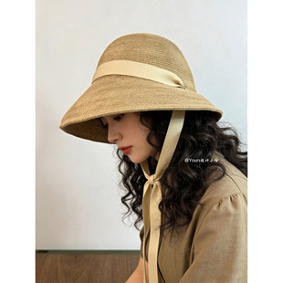 夏季 出游度假百搭遮阳帽 防紫外线可折叠大檐草帽女显脸小网红同款