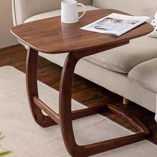 北美黑胡桃木边几实木客厅家用沙发边柜茶台小角几小茶几小桌子