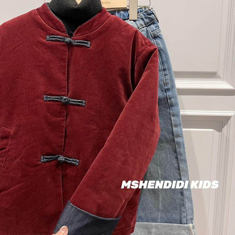 2025过年咯儿童酒红外套加厚保暖灯芯绒新中式拜年男女童棉服唐装,童装/婴儿装/亲子装,普通外套,淘宝优惠券,粉丝福利购,淘宝优惠卷