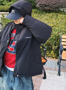 黑武士羽绒服外套高品质自留款儿童三防工装防油防水防污黑色羽绒