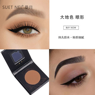 SUETNEI桑月 小烟熏眼影哑光浅咖啡无珠光上色大地色棕色单色