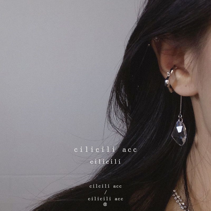 法式水晶耳骨夹耳夹无耳洞女