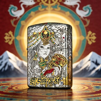 正版Zippo煤油打火机 扎基拉姆女神五面浮雕盔甲个性创意礼物男士