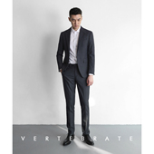 韩版 商务灰色套装 西装 脊椎动物男装 职业装 英伦风基础两件套西服