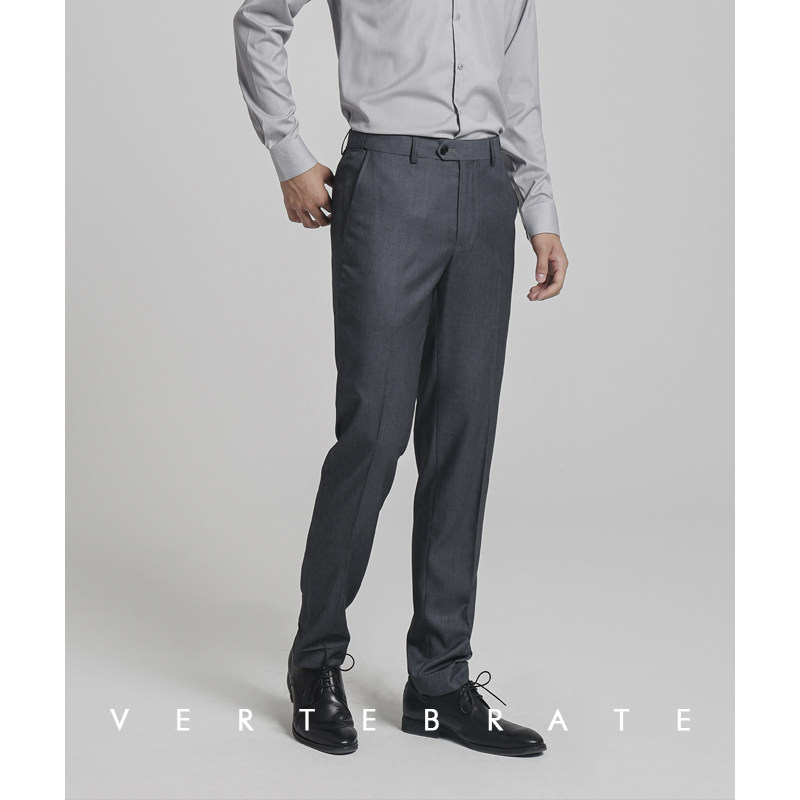 商务人字纹羊毛面料春秋长裤西裤