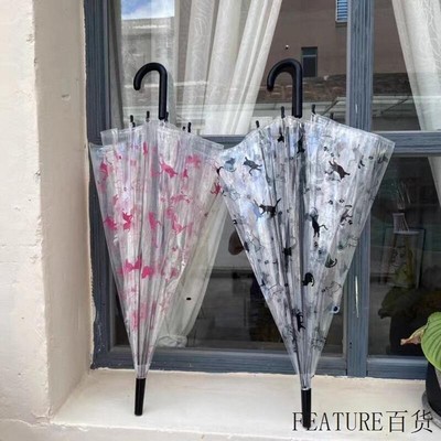 雨伞透明加固防风diy日系彩绘