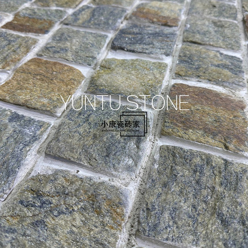 天然石材马蹄石新型材料别墅民宿庭院造景花园地砖设计美学