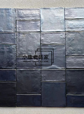 网红新型装饰材料灰色手工小方砖卫生间浴室装修设计空间美学