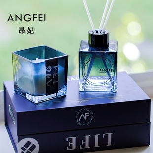 家居伴手礼创意礼品 昂妃蔚蓝半岛香氛蜡烛无火香薰挥发液礼盒套装