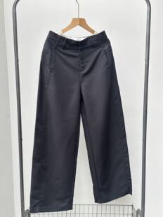 通勤百搭灰色长裤 高腰阔腿西装 垂感显瘦直筒休闲裤 女2026春秋季 裤