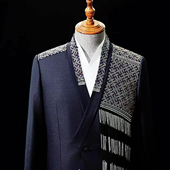 覆盖全国上门定制服务海宪森品牌男装 礼服高级定制咨询预约 新中式