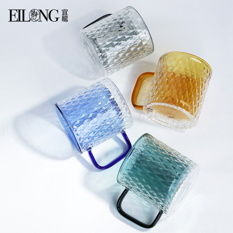 台湾宜龙耐热玻璃马克杯北欧风格