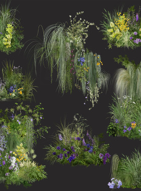 绿色花艺造型森系简约ipad手绘婚礼PSD效果图分层免扣PNG素材